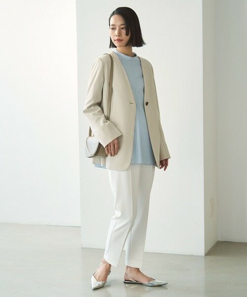 UNFILO / アンフィーロ ノーカラージャケット | BEAUTY MOVE ボタン付き ノーカラージャケット | 詳細1