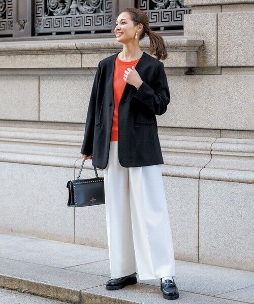 UNFILO / アンフィーロ ノーカラージャケット | BEAUTY MOVE ボタン付き ノーカラージャケット | 詳細21