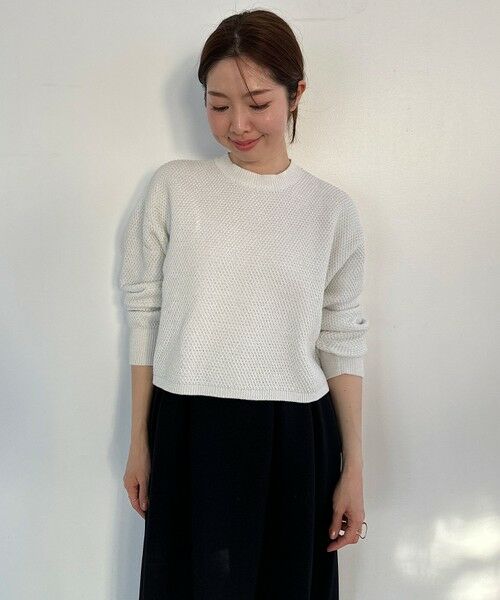UNFILO/アンフィーロ 【WEB限定】ラメリンクス クロップドニット オフ XL UNFILO/アンフィーロ 【WEB限定】ラメリンクス クロップドニット オフ XL