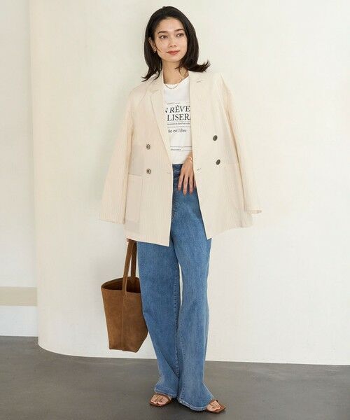UNFILO DENIM】撥水 ワイドストレートデニム （デニムパンツ