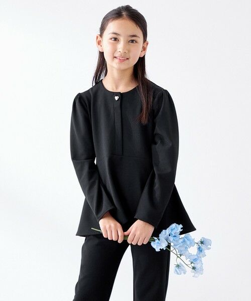 UNFILO/アンフィーロ 【110-150cm】BEAUTY MOVE ペプラムブラウス ブラック 150 UNFILO/アンフィーロ 【110-150cm】BEAUTY MOVE ペプラムブラウス ブラック 150