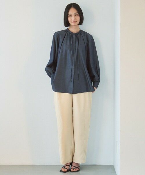 UNFILO / アンフィーロ シャツ・ブラウス | シャンブレーデニム ギャザーブラウス | 詳細2