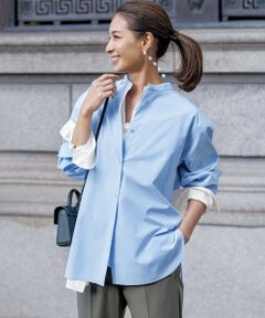 UNFILO / アンフィーロ シャツ・ブラウス | バンドカラー コンフォートシャツ