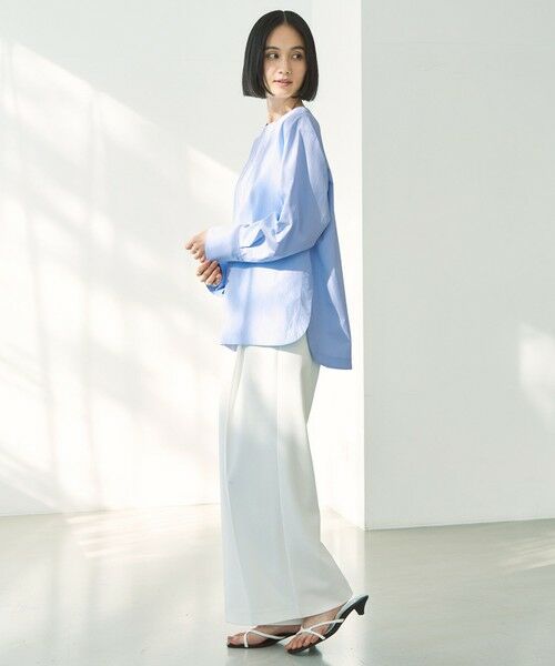 UNFILO / アンフィーロ シャツ・ブラウス | ノーカラーコンフォートシャツ | 詳細6