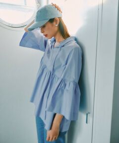 UNFILO / アンフィーロ シャツ・ブラウス | コットンブロード フリルネックシャツ