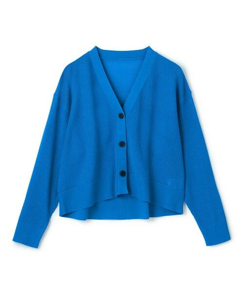 UNFILO/アンフィーロ 【抗菌防臭/洗える】メッシュニット カーディガン ブルー XL UNFILO/アンフィーロ 【抗菌防臭/洗える】メッシュニット カーディガン ブルー XL