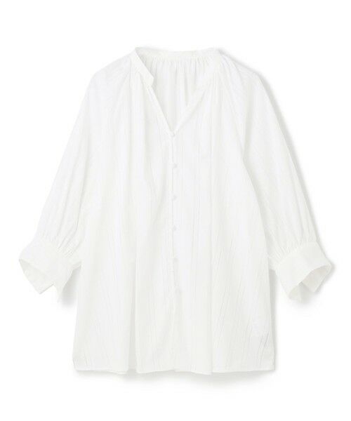 UNFILO / アンフィーロ シャツ・ブラウス | ストライプレース ギャザーブラウス | 詳細2