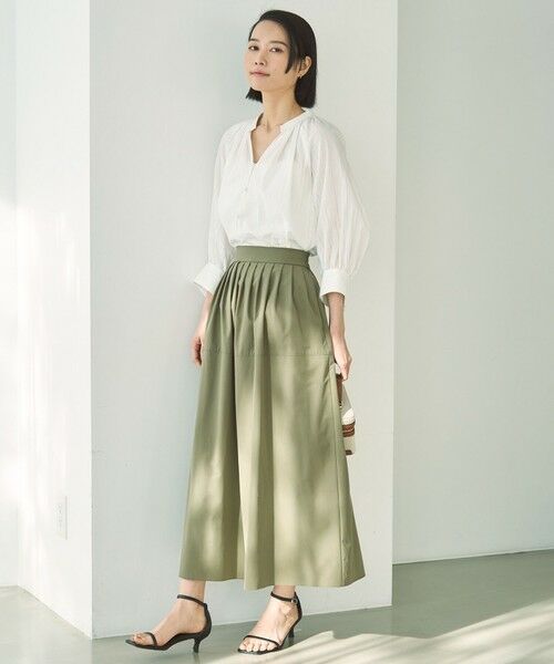 UNFILO / アンフィーロ シャツ・ブラウス | ストライプレース ギャザーブラウス | 詳細1