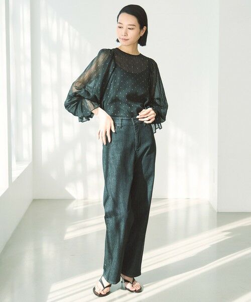 UNFILO / アンフィーロ シャツ・ブラウス | ラメリンクルシフォン ブラウス | 詳細2