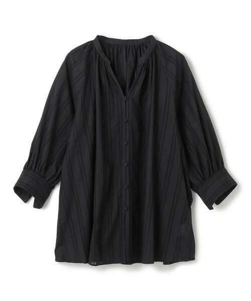 UNFILO / アンフィーロ シャツ・ブラウス | ストライプレース ギャザーブラウス | 詳細9