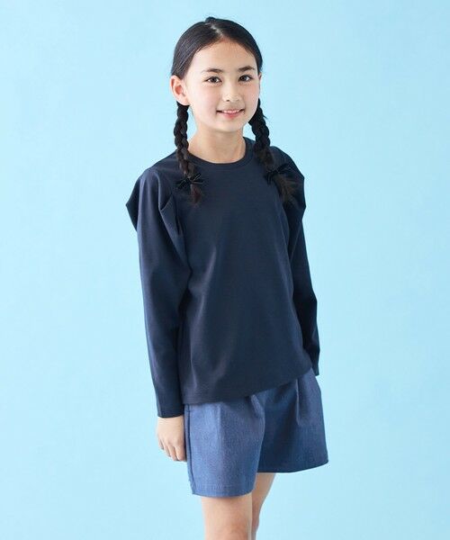 UNFILO/アンフィーロ 【110-150cm】タックスリーブTシャツ ネイビー 120 UNFILO/アンフィーロ 【110-150cm】タックスリーブTシャツ ネイビー 120