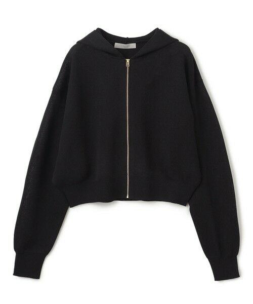 UNFILO/アンフィーロ 【抗菌防臭/UVケア】シアーダンボールニット ZIPフーディ ブラック M UNFILO/アンフィーロ 【抗菌防臭/UVケア】シアーダンボールニット ZIPフーディ ブラック M