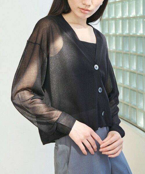 UNFILO / アンフィーロ カーディガン・ボレロ | ラメシアー カーディガン | 詳細17