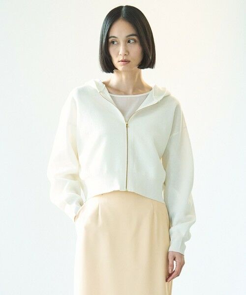 UNFILO/アンフィーロ 【抗菌防臭/UVケア】シアーダンボールニット ZIPフーディ オフ XL UNFILO/アンフィーロ 【抗菌防臭/UVケア】シアーダンボールニット ZIPフーディ オフ XL