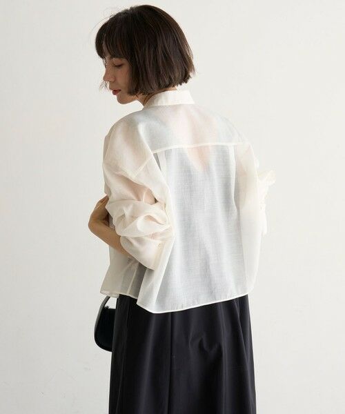 UNFILO / アンフィーロ シャツ・ブラウス | シアークロップドシャツ | 詳細4