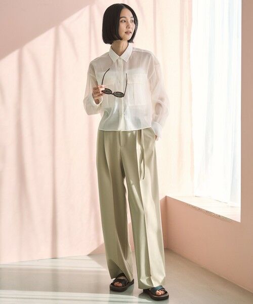 UNFILO / アンフィーロ シャツ・ブラウス | シアークロップドシャツ | 詳細1