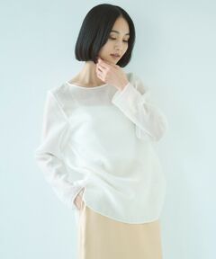 UNFILO / アンフィーロ シャツ・ブラウス | シアー ラウンドテールブラウス