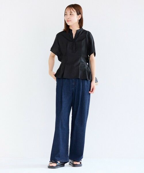 UNFILO / アンフィーロ シャツ・ブラウス | リネンレーヨン タックブラウス | 詳細17