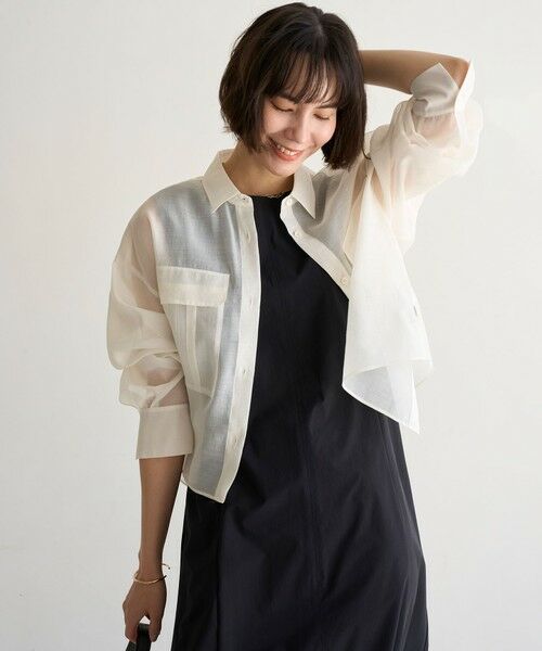 UNFILO / アンフィーロ シャツ・ブラウス | シアークロップドシャツ | 詳細3