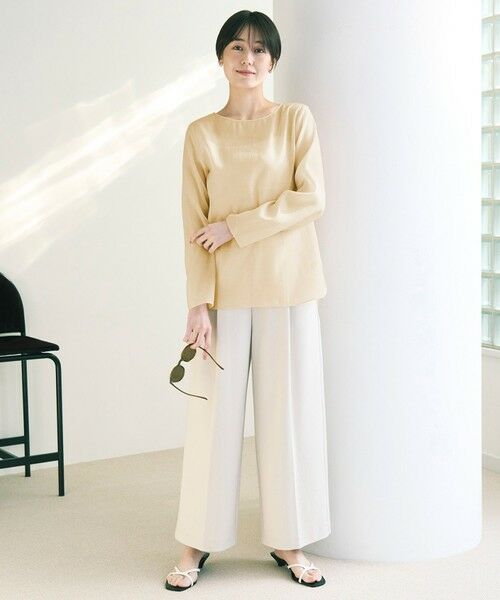 UNFILO / アンフィーロ シャツ・ブラウス | シアー ラウンドテールブラウス | 詳細8