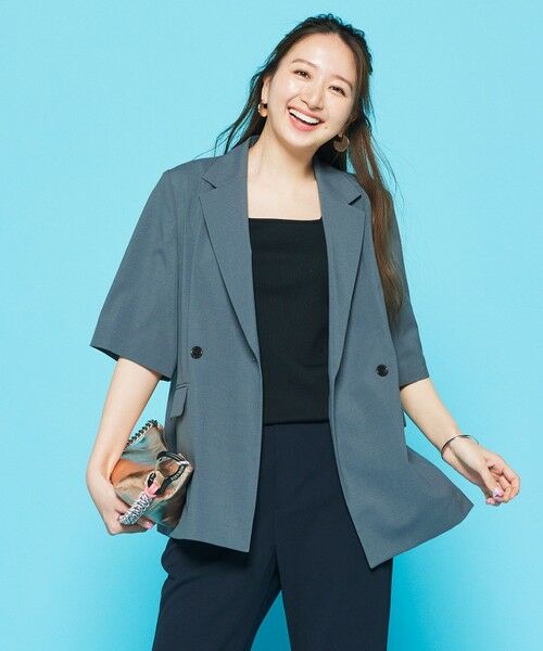 UNFILO / アンフィーロ テーラードジャケット | TENNEN TOUCH ハーフスリーブジャケット | 詳細3