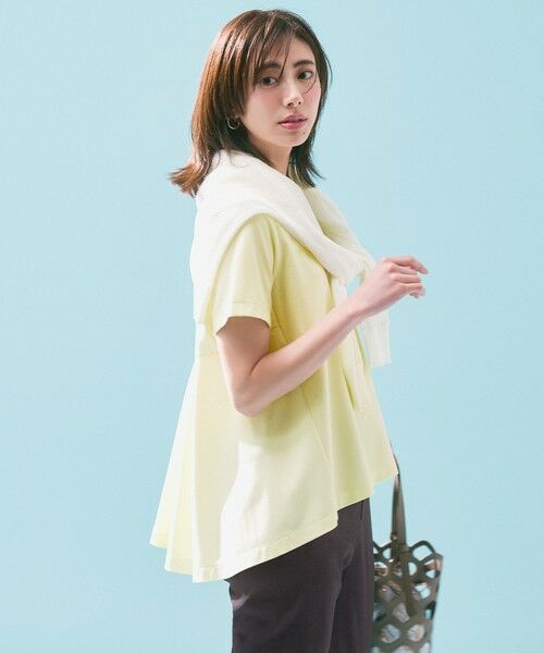 UNFILO/アンフィーロ 【UVケア/接触冷感】BEAUTY FORM-T バックフレアTシャツ ライム M UNFILO/アンフィーロ 【UVケア/接触冷感】BEAUTY FORM-T バックフレアTシャツ ライム M