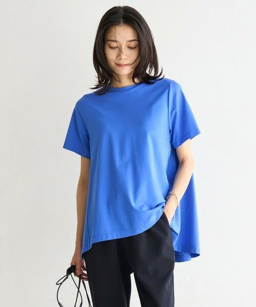 UNFILO/アンフィーロ 【UVケア/接触冷感】BEAUTY FORM-T バックフレアTシャツ ブルー M UNFILO/アンフィーロ 【UVケア/接触冷感】BEAUTY FORM-T バックフレアTシャツ ブルー M