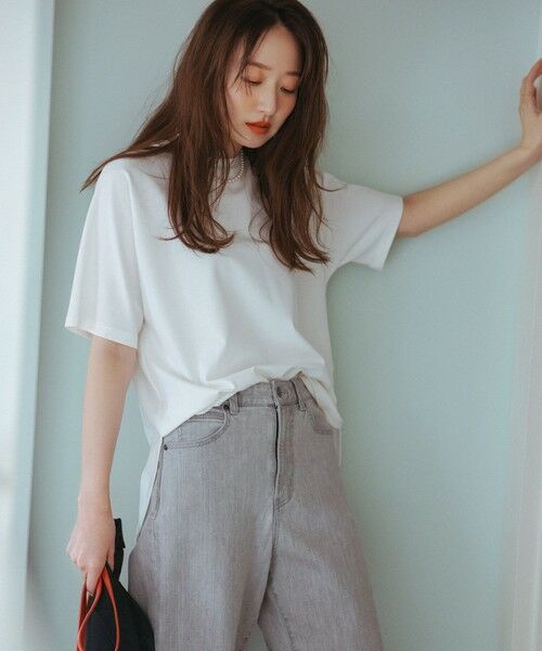 UNFILO/アンフィーロ 【UVケア/接触冷感】BEAUTY FORM-T フォルムTシャツ オフ S UNFILO/アンフィーロ 【UVケア/接触冷感】BEAUTY FORM-T フォルムTシャツ オフ S