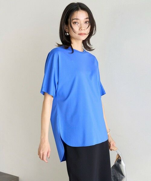 UNFILO/アンフィーロ 【UVケア/接触冷感】BEAUTY FORM-T フォルムTシャツ ブルー M UNFILO/アンフィーロ 【UVケア/接触冷感】BEAUTY FORM-T フォルムTシャツ ブルー M