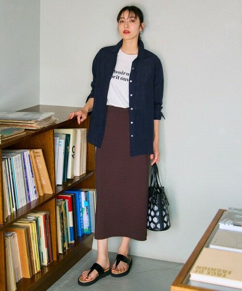 UNFILO / アンフィーロ カットソー | 【新色追加】BEAUTY FORM-Tコットン ロゴフレンチT | 詳細1