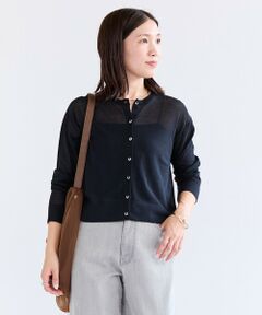 UNFILO / アンフィーロ カーディガン・ボレロ | フロスティコットン  クロップド  カーディガン