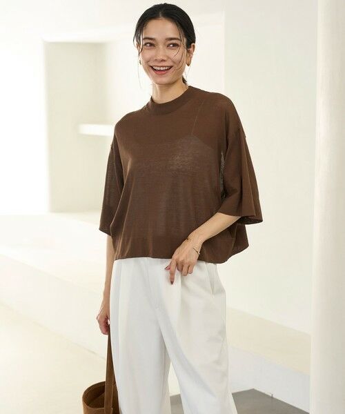 UNFILO / アンフィーロ ニット・セーター | フロスティコットン クロップド プルオーバー | 詳細3