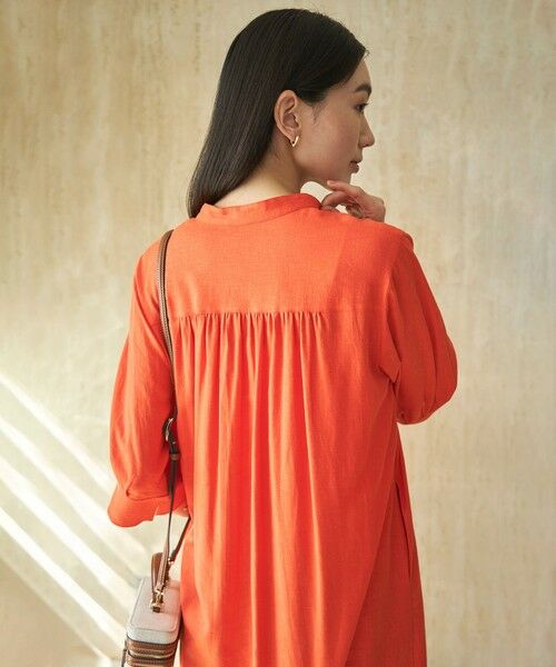 UNFILO / アンフィーロ ロング・マキシ丈ワンピース | リネンレーヨン スキッパー ワンピース | 詳細4