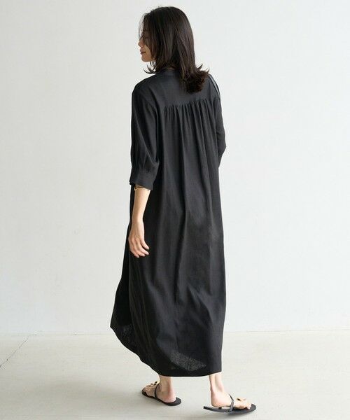 UNFILO / アンフィーロ ロング・マキシ丈ワンピース | リネンレーヨン スキッパー ワンピース | 詳細14