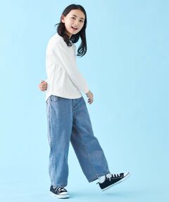 UNFILO / アンフィーロ デニムパンツ | 【110-150cm】カーブワイドデニム