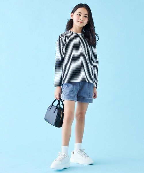 UNFILO/アンフィーロ 【110-150cm】デニムショートパンツ ミッドブルー 140 UNFILO/アンフィーロ 【110-150cm】デニムショートパンツ ミッドブルー 140