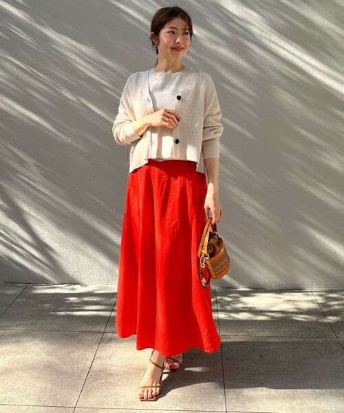 UNFILO / アンフィーロ ミニ・ひざ丈スカート | リネンレーヨン セミフレアスカート | 詳細17