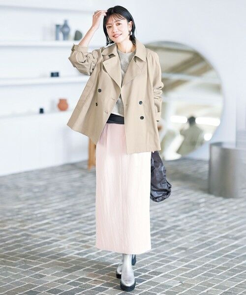 UNFILO / アンフィーロ ミニ・ひざ丈スカート | タックスカート(ピンク)