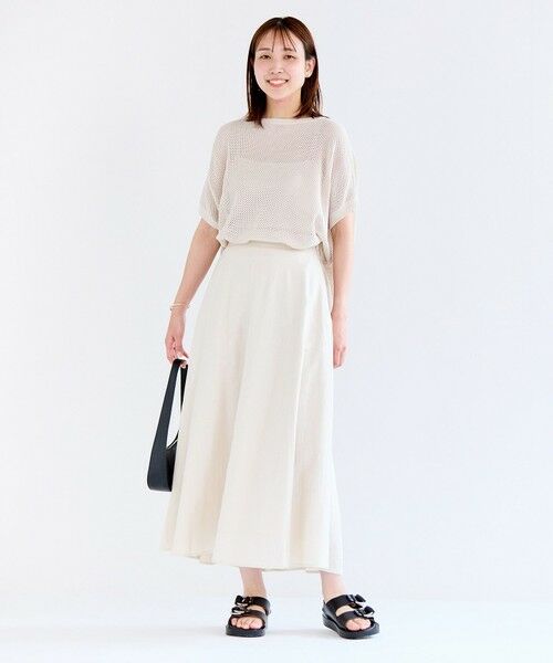UNFILO / アンフィーロ ミニ・ひざ丈スカート | リネンレーヨン セミフレアスカート | 詳細5