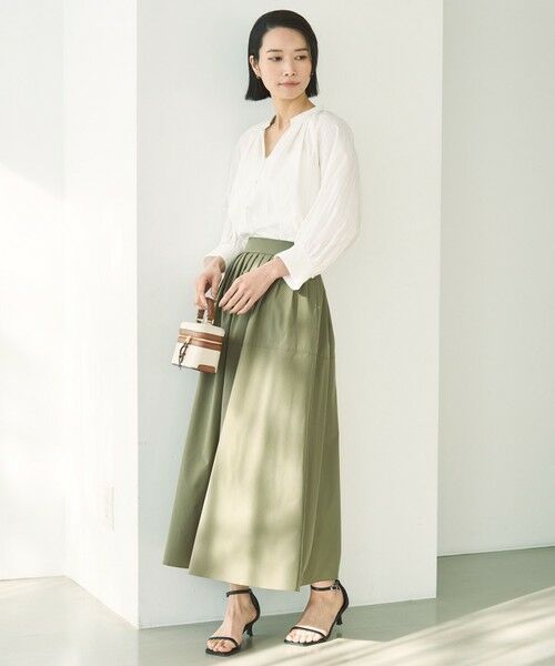 UNFILO / アンフィーロ ミニ・ひざ丈スカート | FINE MOVE タックスカート | 詳細5