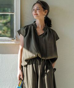 UNFILO / アンフィーロ シャツ・ブラウス | ヴィンテージシアー ギャザーブラウス