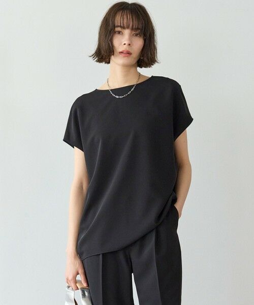 UNFILO/アンフィーロ 【接触冷感/UVケア】サマーセットアップ Tブラウス ブラック XL UNFILO/アンフィーロ 【接触冷感/UVケア】サマーセットアップ Tブラウス ブラック XL