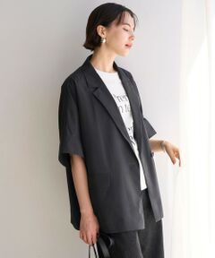 UNFILO / アンフィーロ テーラードジャケット | 【mi-molletコラボ】FINE MOVE ハーフスリーブジャケット