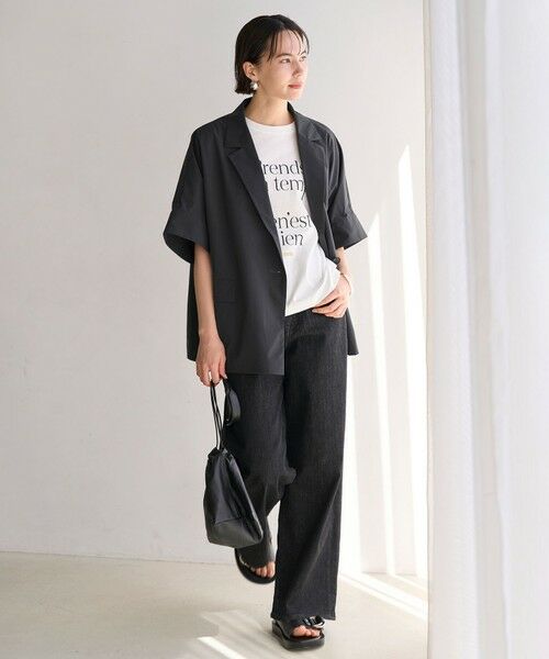 UNFILO / アンフィーロ テーラードジャケット | 【mi-molletコラボ】FINE MOVE ハーフスリーブジャケット | 詳細2