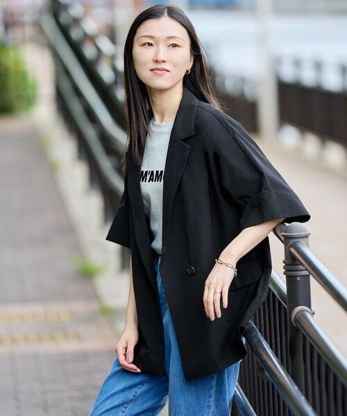 UNFILO / アンフィーロ テーラードジャケット | 【mi-molletコラボ】FINE MOVE ハーフスリーブジャケット | 詳細13