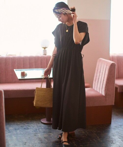 UNFILO / アンフィーロ ロング・マキシ丈ワンピース | BREEZEMOVE ウエストドロストワンピース | 詳細14