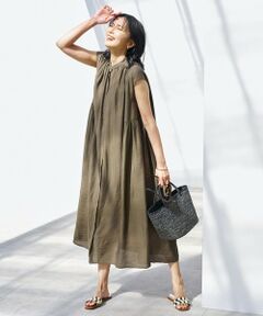 UNFILO / アンフィーロ ロング・マキシ丈ワンピース | ヴィンテージシアー ギャザーワンピース