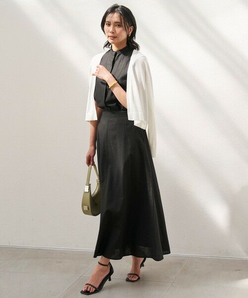 洗える】リネンレーヨン ノースリーブブラウス （シャツ