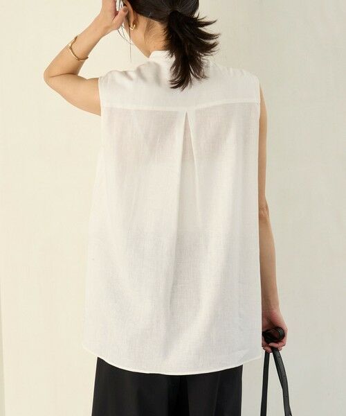 UNFILO / アンフィーロ シャツ・ブラウス | リネンレーヨン ノースリーブブラウス | 詳細1