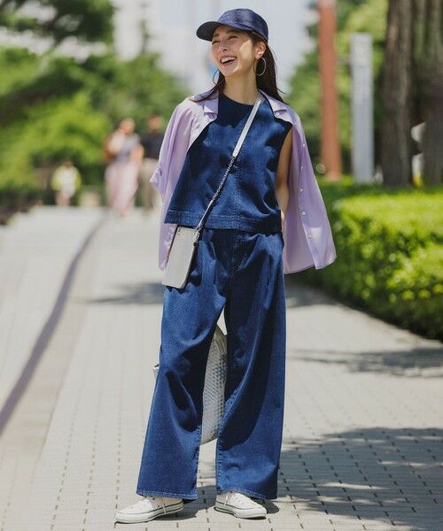 UNFILO / アンフィーロ シャツ・ブラウス | UNFILO DENIM LIGHT ノースリーブブラウス | 詳細14